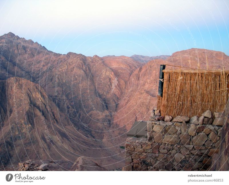 moses toilet Slope Egypt Clouds Panorama (View) Vacation & Travel St. Catherine's Monastery Mount Sinai Bedouin Morning Small Trash Red Dangerous