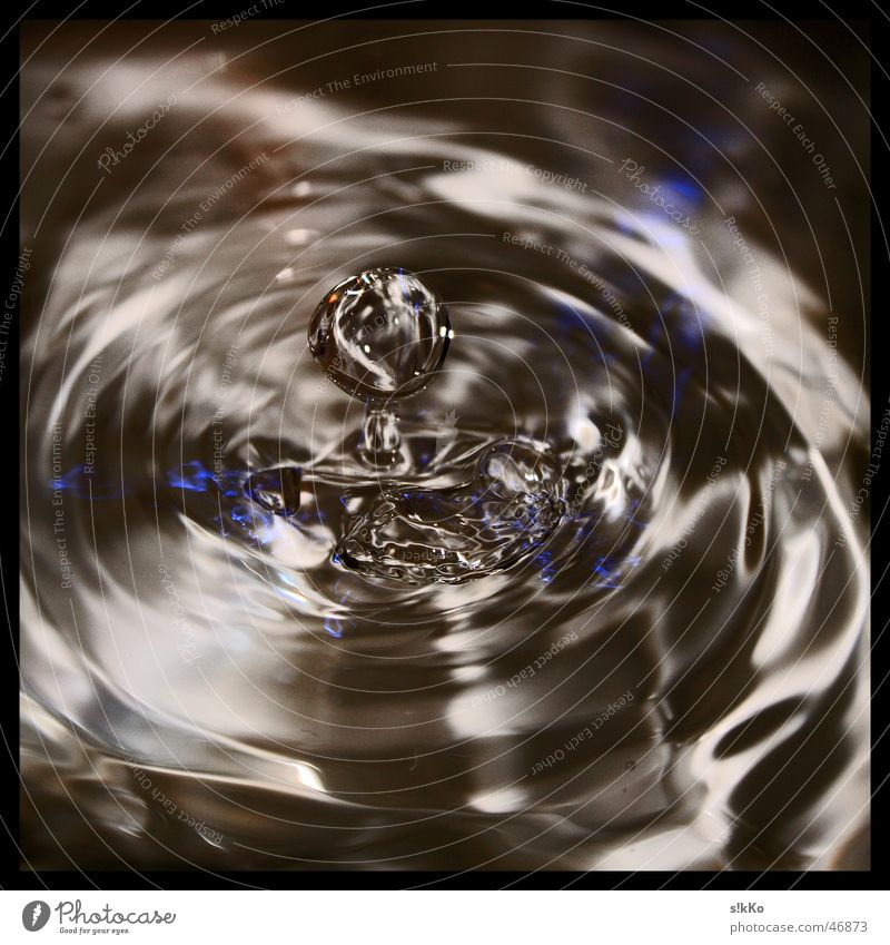 Technical splashing Light Waves Water wather Drops of water drop Blue wave