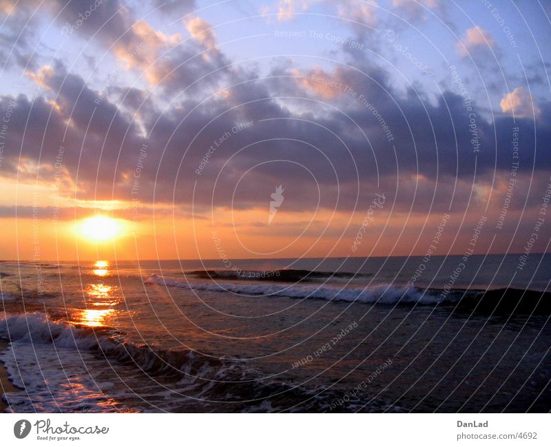 Morning at the sea Spain Sunrise Beach Ocean Europe Mediterranean sea Water Sand