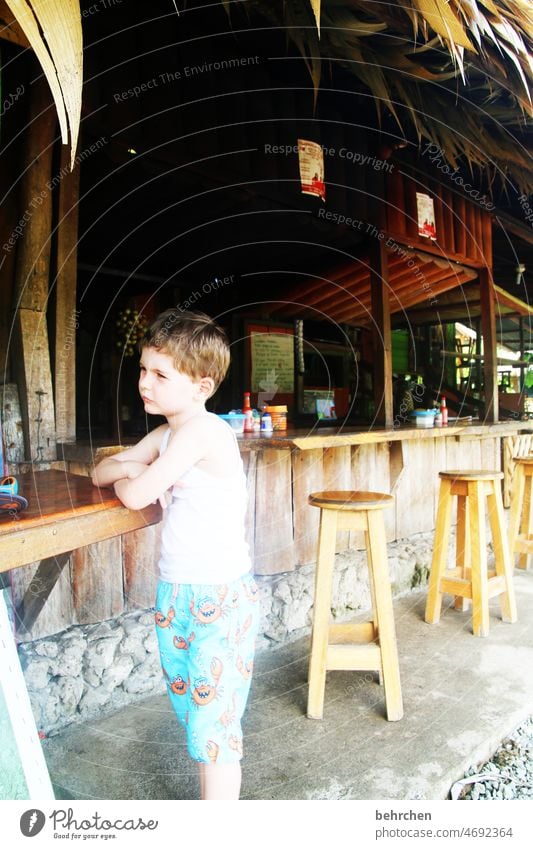 friday!!! beer here;) cahuita Caribbean Vacation & Travel Tourism Adventure Colour photo Child Parents Freedom Son Wanderlust Trip Nature Boy (child)