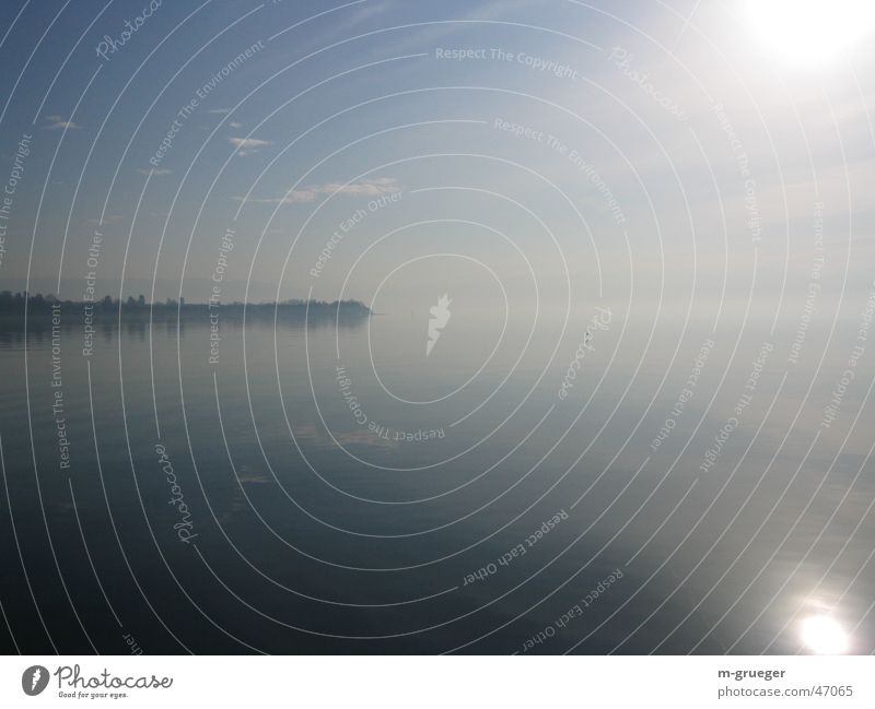 Lake Constance in the morning Smoothness Calm Loneliness Water Fog kressborn