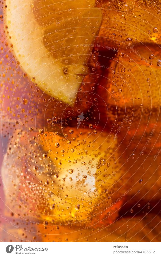 coke with ice cubes and dew drops background cola glass brown diet refreshing liquid cocktail beverage party softdrink soda bar thirst caffeine Restaurant