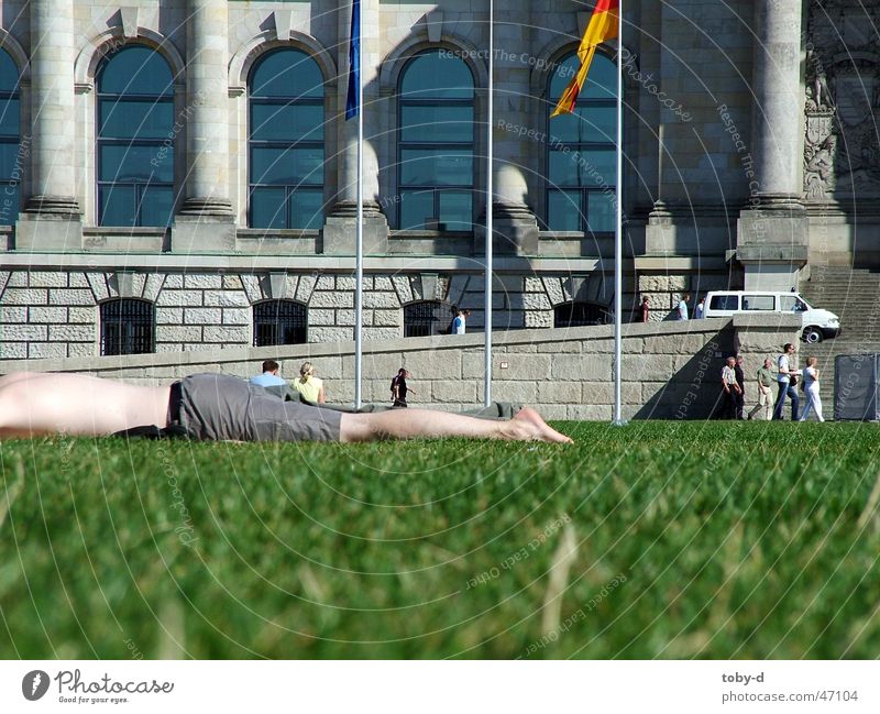 lazy at the Reichstag Relaxation Meadow Leisure and hobbies Exterior shot be lazy Lawn Berlin Houses of Parliament summer in berlin