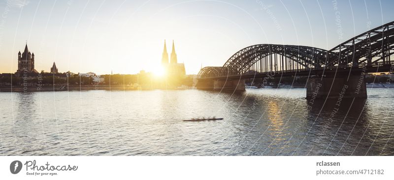 Cologne Cathedral and Hohenzollern Bridge at sunset cologne city cologne cathedral old town rhine hohenzollern germany dom river carnival architecture building