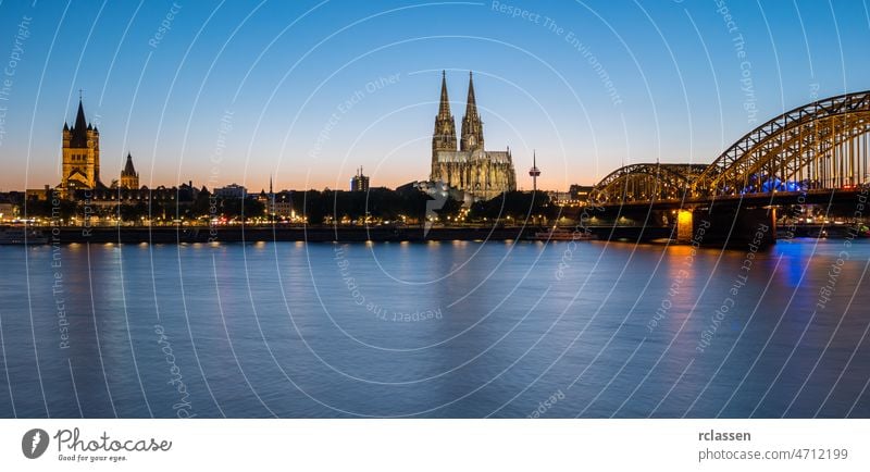 Cologne city skyline and Cologne Dom at sunset cologne cologne cathedral old town rhine hohenzollern germany dom river carnival architecture building church