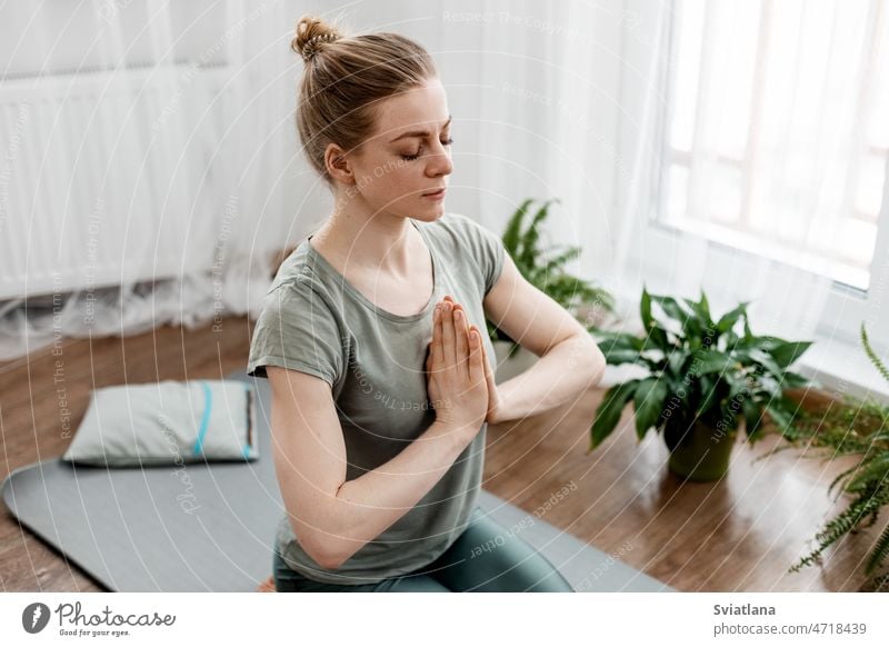 Fit sporty active girl in fashion sportswear doing yoga fitness exercise in  front of gray wall, outdoor sports, urban style - a Royalty Free Stock  Photo from Photocase