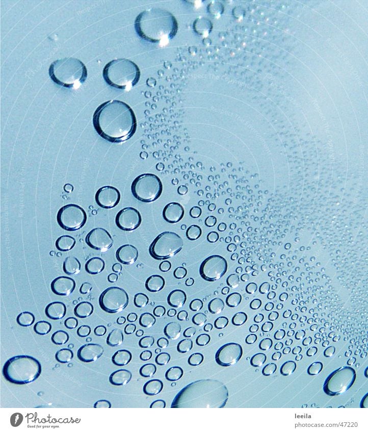 chroma-1 Drops of water Things Macro (Extreme close-up) Still Life Calm Style Structures and shapes Light blue Esthetic Formal Interior shot Water Nature Blue