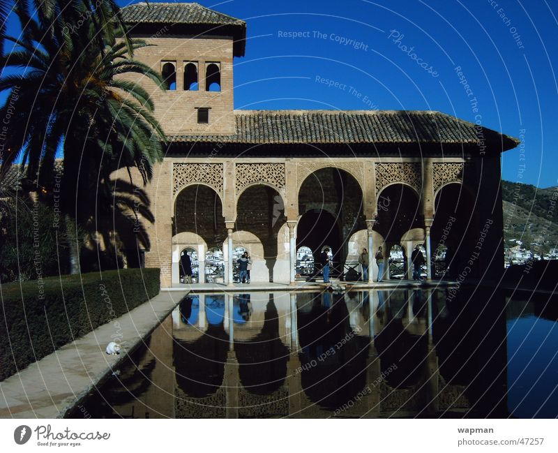 Alhambra Granada Andalucia Spain Building Reflection Architecture