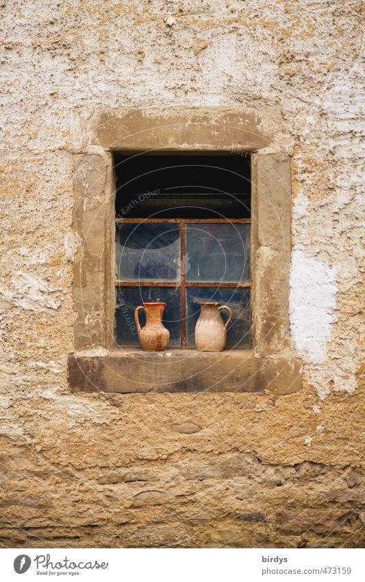 Stable window rustic Decoration House (Residential Structure) Barn Facade Window Old Esthetic Authentic Serene Idyll Nostalgia Change Earthenware jug 2 1