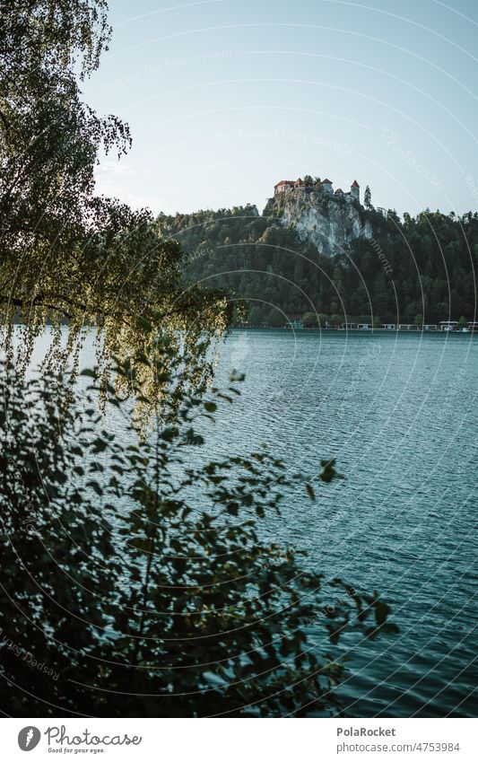 #A0# At, in, and around Bled lake bled Lake Lakeside Water Slovenia Church Church spire Mountain lake