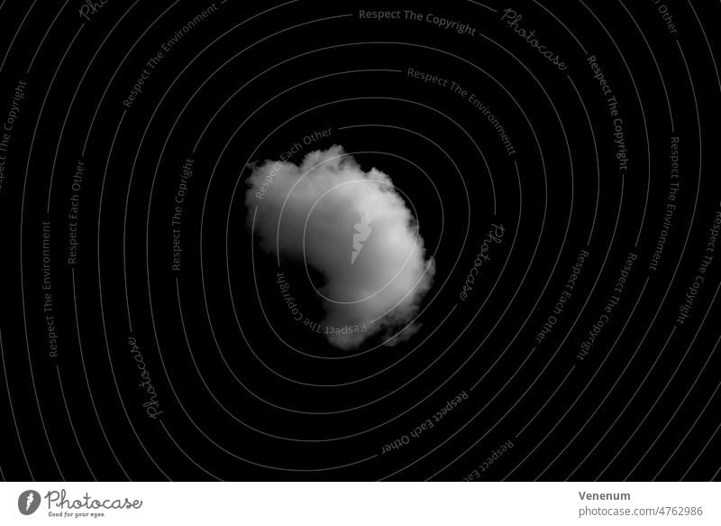 Small single rain cloud in black and white Cloud Sky Astronomical studies Sky View Outdoor Nature Nature observation Cloud Field Thunderstorms Cloud collection