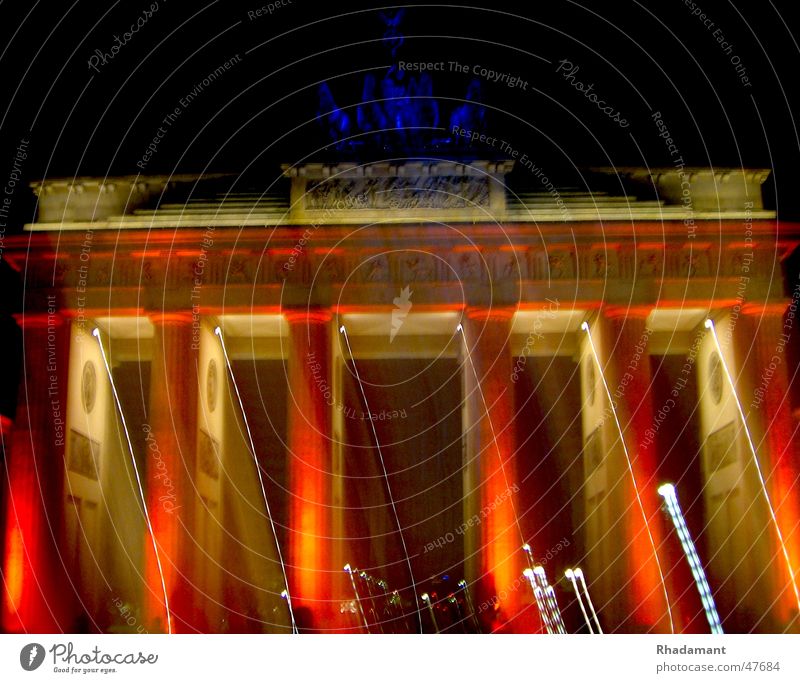 Brandenburg Gate Light Visual spectacle Long exposure Berlin Lighting
