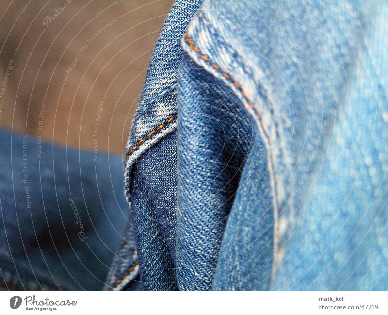 jeans Pants Cloth Clothing Stitching Jeans Legs Blue Wrinkles