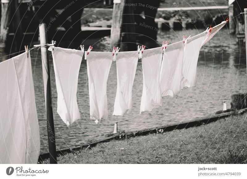 Sunday laundry wash and dry sunny breezy clothesline Laundry Dry Washing Washing day Housekeeping Photos of everyday life Clothing neat Pure Hang Wind Clean