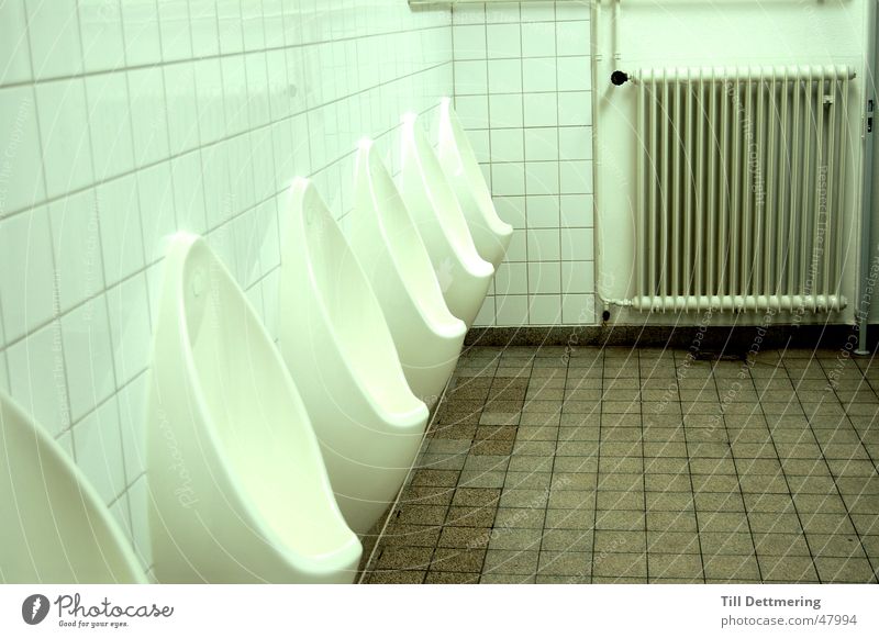 physicist's cloakroom Urinal Man Defecate Neon light Darmstadt Toilet Heater Tile Academic studies