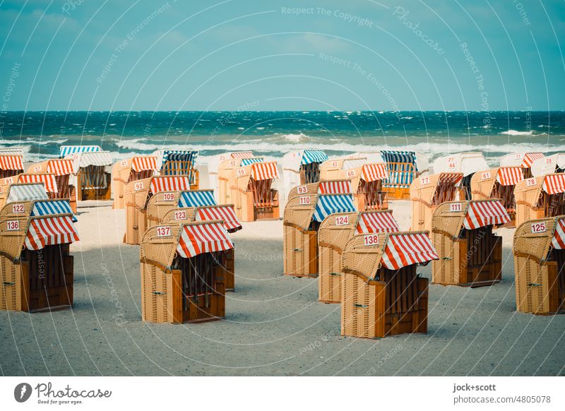 Listening to the sound of the sea in the beach chair sounds like music Beach chair Baltic Sea Vacation & Travel Ocean Relaxation coast Tourism