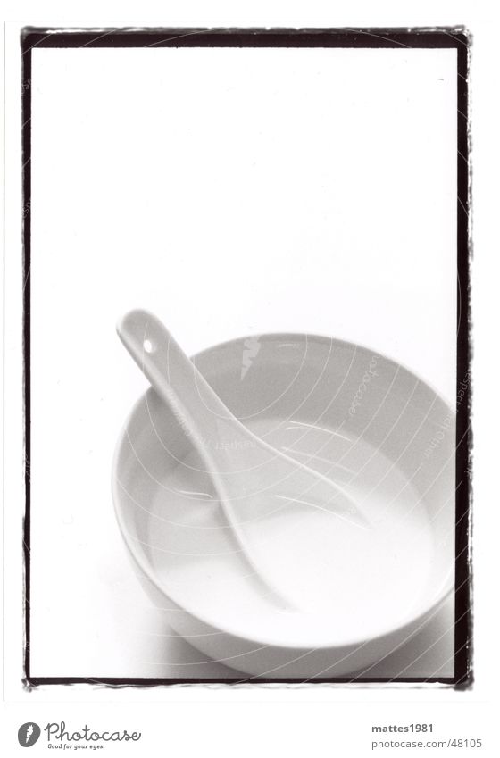 meal Milk Soup China Spoon Dessert Invitation Meal Lunch Kasper Beverage Thin shawls Nutrition Black & white photo mirror reflex recording with a canon eos 50e