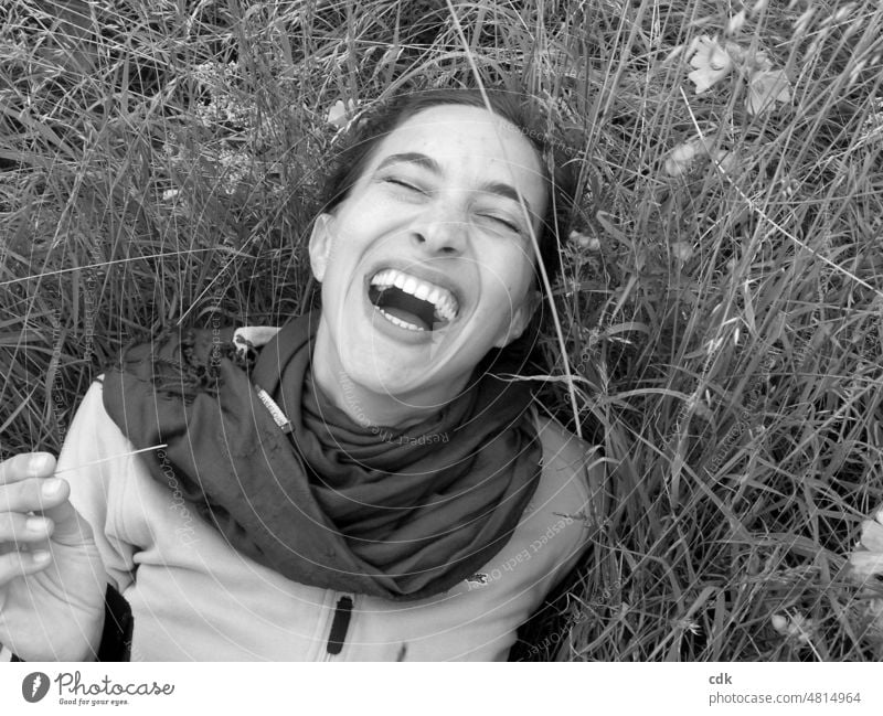 Live. Love. Laugh. Woman portrait Good mood Optimism Brilliant Funny wittily Joie de vivre (Vitality) Mouth Teeth Show your teeth Feelings & Emotions Wild Free