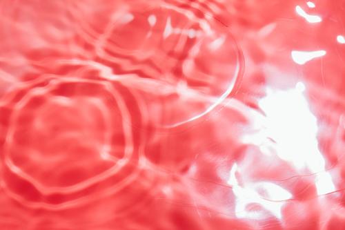 Red abstract background in blur. Blurry liquid surface with ripples. abstract art backdrop blood bubble chaos chaotic close up color colorful creativity crimson