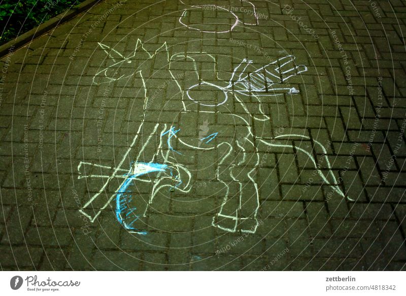 unicorn Remark embassy letter Colour graffiti Grafitto illustration Children's drawing Chalk Chalk drawing Art Wall (barrier) Message message Slogan