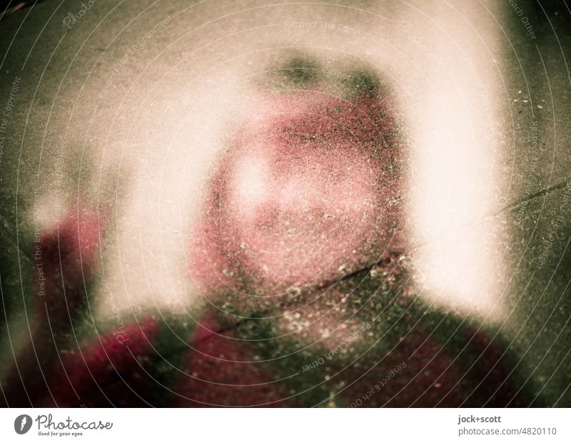 [hansa BER 2022] greet with the Victory sign Woman portrait Abstract defocused Silhouette Double exposure Experimental bokeh Reaction blurriness Illusion