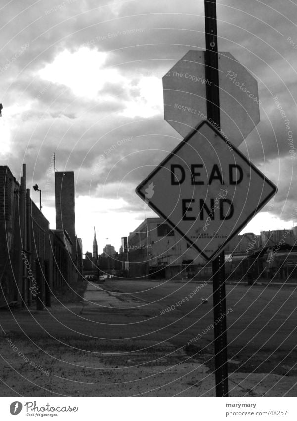 DEAD End No through road Signs and labeling Street dead end