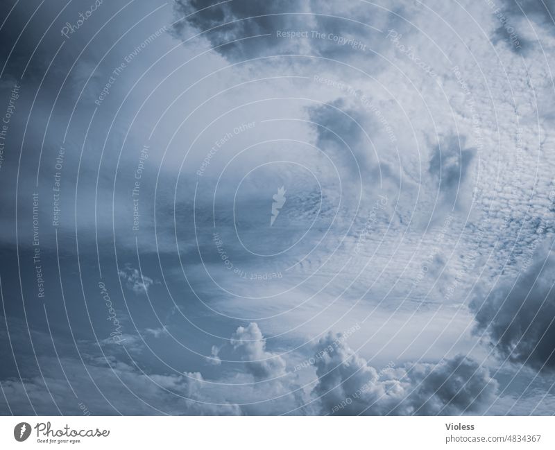 Sky - airy heights Clouds Atmosphere Cirrus Cirrocumulus Cirrostratus Blue