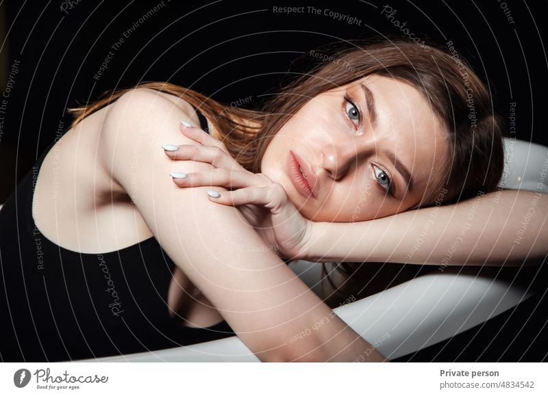 Beautiful Woman with Perfect Figure Stock Photo - Image of care