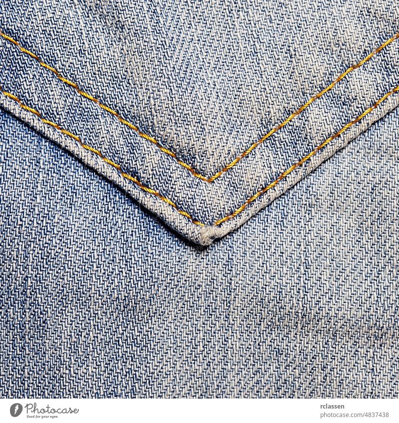 Texture of a blue stone-washed denim fabric Stock Photo
