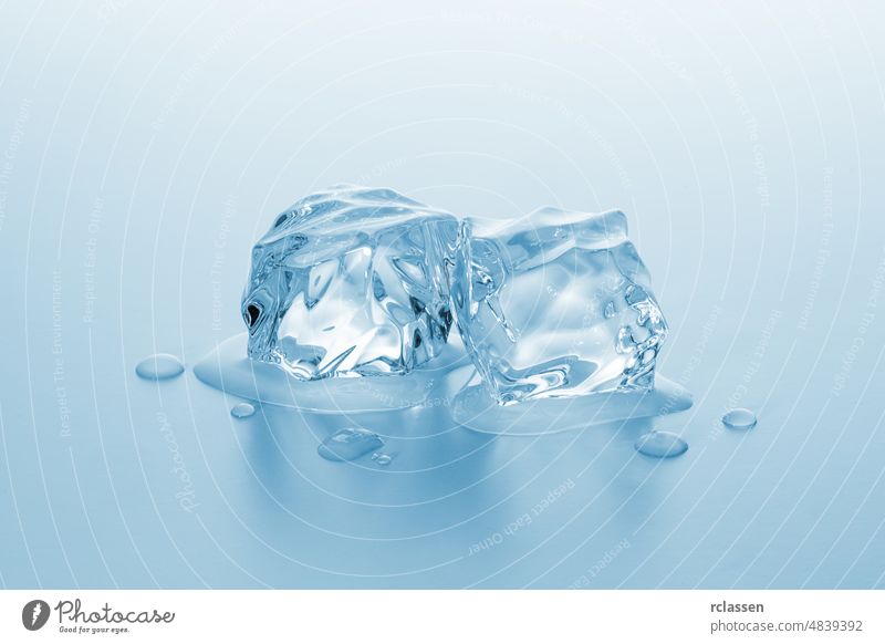 Frozen ice cubes for cocktails. Background with ice cubes Stock Photo