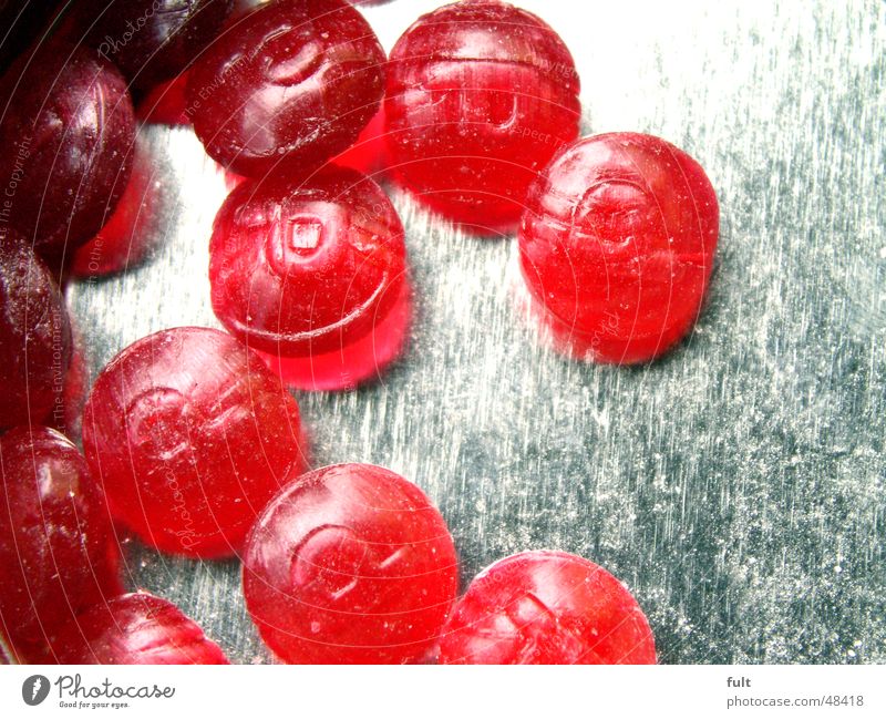 drops Candy Red Round Tin Lick Cherry light red dark red letter Structures and shapes Metal Lie side by side grain To enjoy