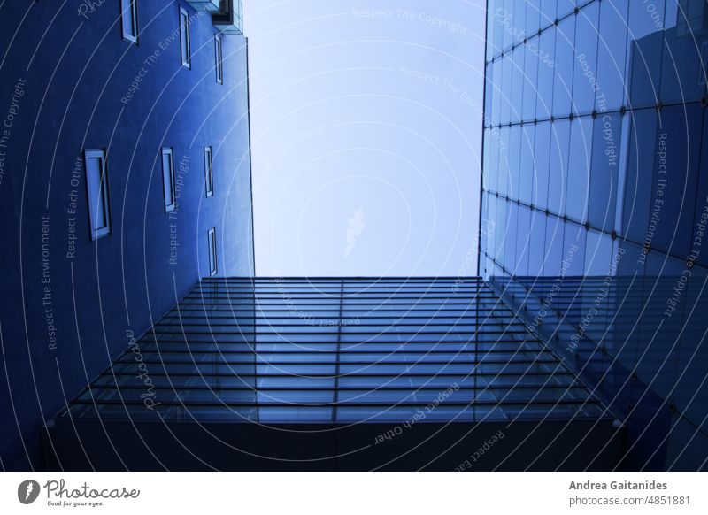 Staatsarchiv Hamburg Wandsbek, view up, landscape, horizontal state archives hamburg wandsbek view upwards office of the cultural authority culture building