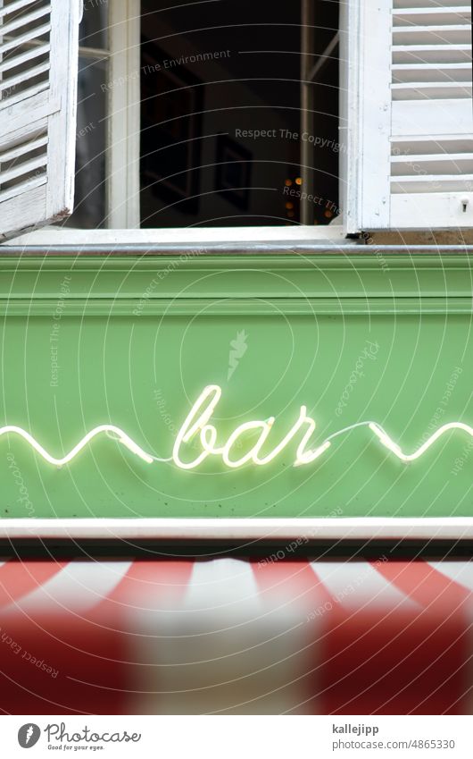 drinkable Bar illuminated advertising lettering Neon light neon marking Characters Letters (alphabet) Advertising Light Facade Typography Signs and labeling