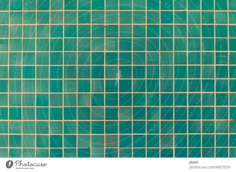 [hansa BER 2022] checkered tiles Checkered Square square Tile Pattern Structures and shapes Mosaic Wall (building) Many Design Style Turquoise turquoise blue