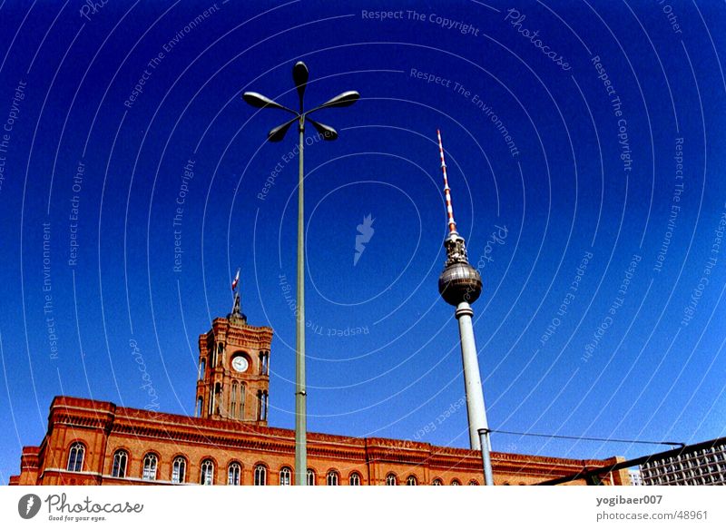 RedCity Hall City hall Television Lantern Berlin TV Tower Sky Blue alex Architecture