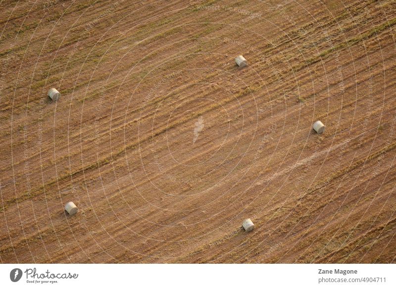 Hay rolls (hay bales) on a field, aerial view hay roll hay rolls summer farming agriculture Straw Landscape Summer Bale of straw Hay bale Agriculture Field