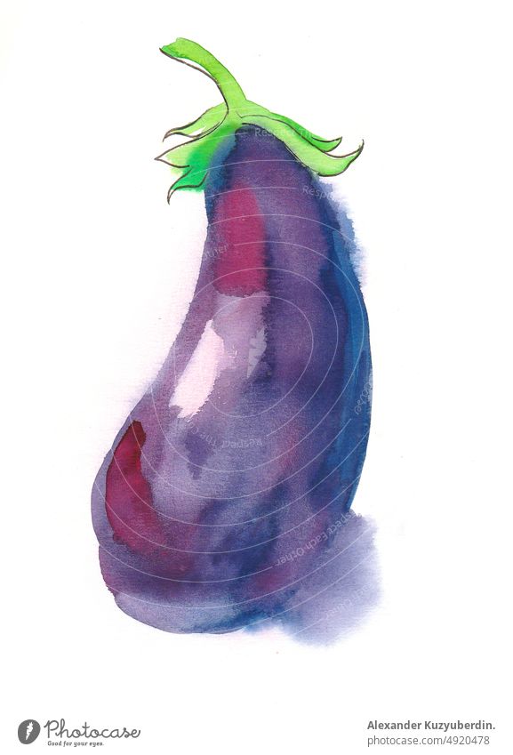 How to Draw an Eggplant in Color Pencils | Draw and Color a Brinjal | ... |  TikTok