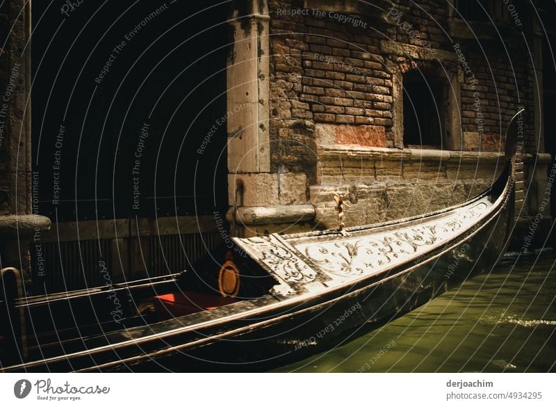 Traveling by gondola in the canals of Venice. Gondola (Boat) Canal Grande Colour photo Watercraft Exterior shot Boating trip Tourism Tourist Attraction Day