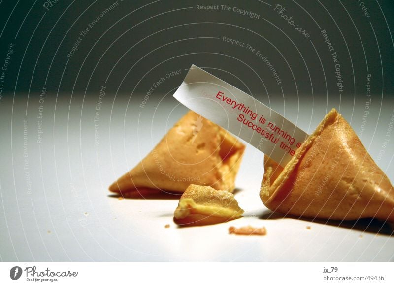 Successful times! Fortune cookie Cookie Baked goods Cake Nutrition China Chinese Fortune-telling Horoscope Future Profession Private Figure of speech