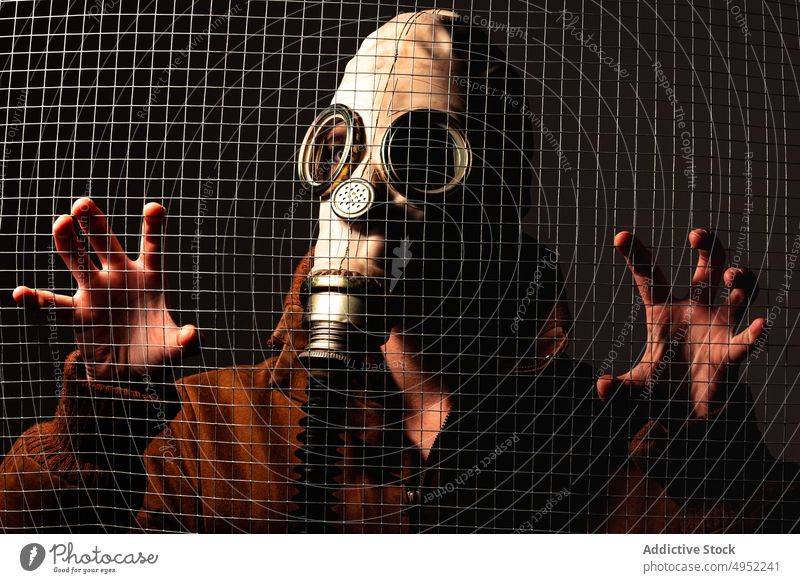 Studio portrait of a person with a totally unrecognizable mask coronavirus pandemic epidemic woman disease protection people infection quarantine health safety