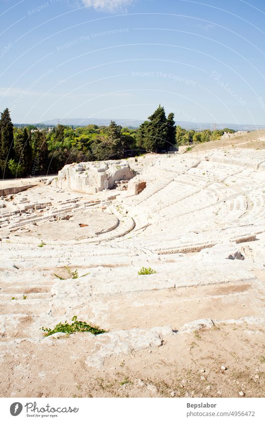 Greek theater, Neapolis of Syracuse in Sicily neapolis Italian Italy Roman theater amphitheater ancien ancient apollo archaeology archimede architectonic