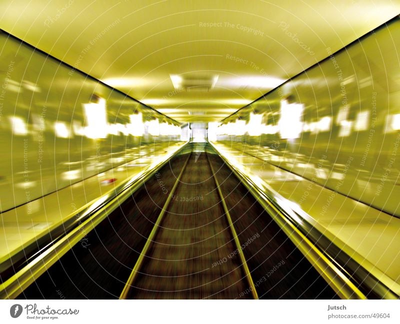 Fast Escalator Green Speed Long Long exposure Hamburg Train station almost Movement