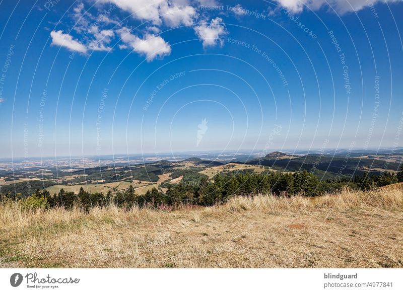 Wasserkuppe mountain Highlands Vantage point Landscape Nature Panorama (View) Sky Clouds Far-off places Wanderlust Vacation & Travel Mountain Exterior shot