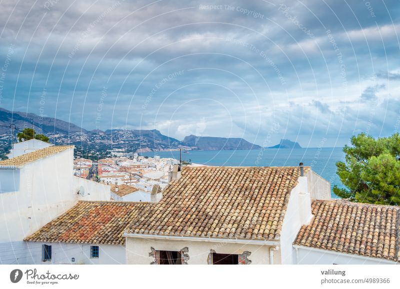 Altea village view, Spain Alicante Comunidad Valenciana Costa Blanca Europe Spanish Valencian Community architecture bay beautiful building charming coast