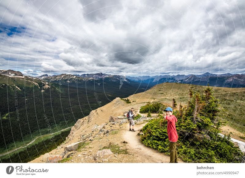 once upon a time in canada Jasper national park Clouds Hiking Canada Adventure Mountain Forest trees Landscape North America Rocky Mountains Wanderlust