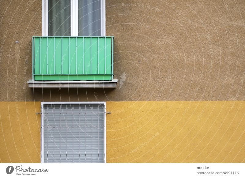 blaze of colour house wall Window House (Residential Structure) Facade Gloomy Town Old Gray Building Wall (building) Architecture Living or residing