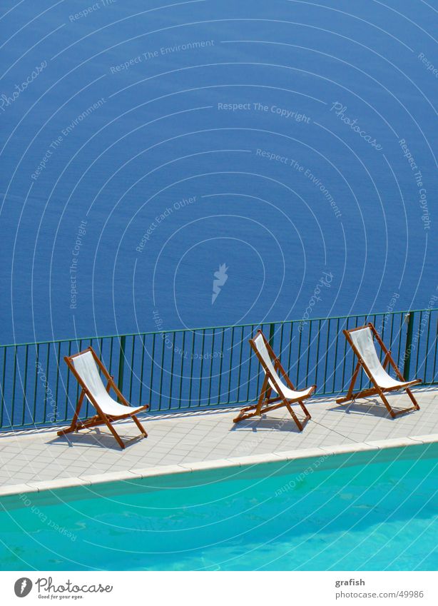 No title Ocean Vacation & Travel Deckchair Swimming pool Blue Water