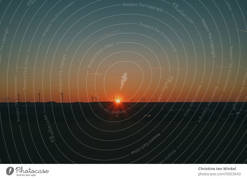 Nightlife | soon the sun will be gone Wind turbines Energy crisis wind power wind farm Renewable Technology Energy industry Renewable energy Save energy stream