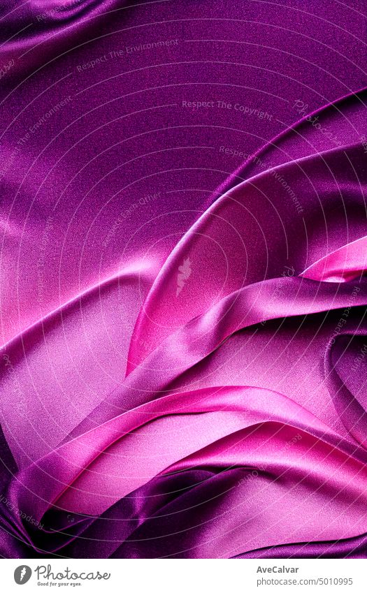 Abstract black purple magenta background. Silk satin. Plum color. Gradient. Dark elegant background silk textile abstract curve luxury soft wave wavy fabric