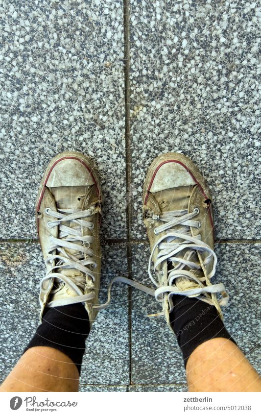 Ancient sneakers filth Dirty Feet feet hygiene dirt frowzy stand Stand Footwear Chucks shoelaces Old shattered unwashed Open move out Working shoes Old clothes